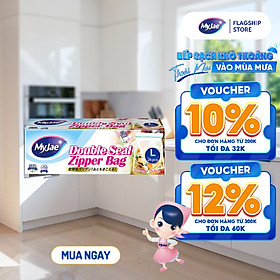 (Chọn Loại) Túi Zip PE Trong Suốt 2 Đường Kéo MyJae, Túi Bọc Đồ Ăn, Rau Củ Bảo Quản Trong Tủ Lạnh