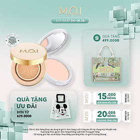 Bộ đôi M.O.I Phấn nước  Premium Baby Cushion và Phấn phủ Baby Skin Powder