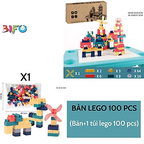 Bàn chơi xếp hình đa năng cao cấp, bộ đồ chơi 100 - 300 chi tiết Learn Building Blocks (Bàn xây dựng đa năng)