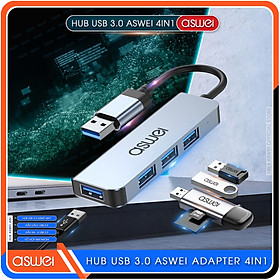 Mua Hub Chuyển Đổi USB Type C ASWEI 4 in 1 To USB 3.0 - Hàng Chính Hãng