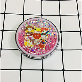 Gương mini BTS nhũ 2 mặt 