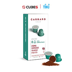 Cà Phê Viên Nén Thân Thiện Môi Trường Carraro Crema Espresso Compostable