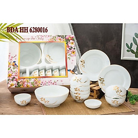 Mua Bộ bát đĩa 11 món. Gốm sứ Bát Tràng.