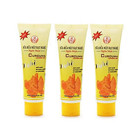 Combo 3 Tuýp Sữa Rửa Mặt Hạt Nghệ Ngừa Mụn Thorakao Curcuma Cleansing Milk