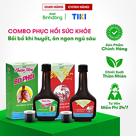 Combo Phục Hồi Sức Khỏe Sau Bệnh của Dược Bình Đông gồm 3 Thiên Môn Bổ Phổi và 3 Bát Tiên Bình Đông