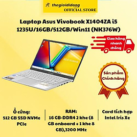 Mua Laptop Asus Vivobook X1404ZA i5 1235U/16GB/512GB/Win11 (NK376W) - Hàng Chính Hãng