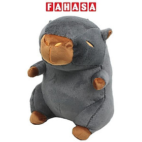 Thú Bông Capybara 35 cm - Quốc Định - Màu Xám Đậm