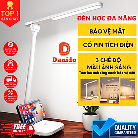  Đèn bàn học LED USB di động cao cấp có thể gập hai chỗ – Đèn đa năng 03 chế độ ánh sáng vàng bảo vệ mắt chống cận - Hàng Chính Hãng D Danido