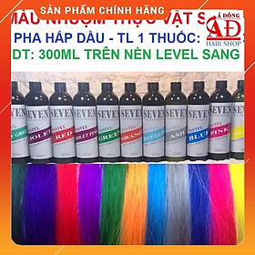 Màu nhuộm thực vật Seven Pastel hightlight trên nền 8,9 pha hấp dầu 300ml