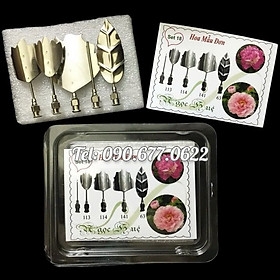 Bộ 5 dụng cụ làm thạch rau câu 3D – Set 18 – Bộ làm hoa mẫu đơn – Mã số 1110