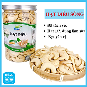 HẠT ĐIỀU SỐNG NUNUTS HŨ 500G - DÙNG LÀM SỮA