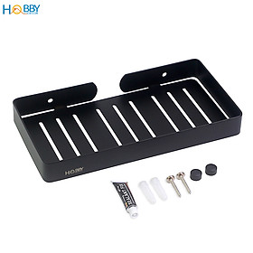 Khay đựng xà bông cục mẫu lớn inox 304 sơn đen Hobby home decor SB7