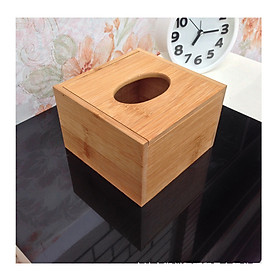 Hộp đựng giấy ăn bằng gỗ tre trúc tự nhiên kiểu vuông mới dễ sử dụng