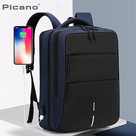 Balo laptop chống sóc Picano BLP1607, balo nam đa năng chống thấm nước đựng laptop 15.6 inch cổng sạc USB
