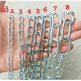 Dây xích sắt chó mèo 2 3 4 5 6 7 8 dài 1.4 Mét
