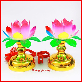 Mua Bộ 2 đèn thờ cúng hoa sen rất đẹp ( đèn thờ cúng )