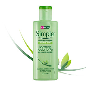 Nước Hoa Hồng làm dịu da mặt Simple Facial Toner 200ml