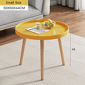 Mua Bàn café hình tròn chân gỗ cách điệu ECOFURNIX BG2121