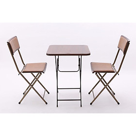 Bộ bàn ghế cafe nệm da NMT164 (1 bàn + 2 ghế)