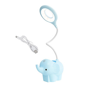 Rechargeable Elephant  Table Desk Lamp Night Light  Pink