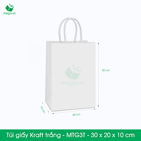 MTG3 MTG3T - 30x20x10 cm - Combo 100 túi giấy Kraft Nhật cao cấp