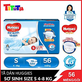 Hình ảnh Tã Dán Sơ Sinh Huggies Dry Newborn S56 (56 Miếng)