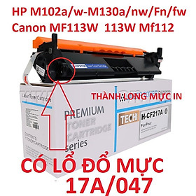 Hộp mưc 047/17A dành cho Canon LBP 113w 112 MF113w 112w -CÓ LỔ ĐỔ MỰC- HP Pro M102w,M102a,M130fn,M130fw,M130a, MFP M130w Hàng chính hãng Alpha Cartridge