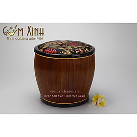 Mua Bao ủ_giỏ ủ ấm Bát Tràng_loại ấm tích 0.75 lít - 1 lít (hàng mây tre đan cao cấp)