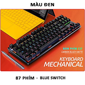 Bàn phím cơ máy tính - Bàn phím cơ gaming Crack K2 PRO, LED RGB 10 chế độ nháy khác nhau dành cho máy tính, laptop