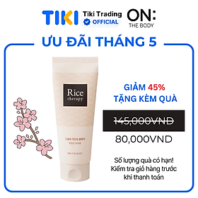 [Hàn Quốc] Sữa rửa mặt cân bằng pH cho da khô On The Body: Rice Therapy Artemisia pH Balance Cleanser 150g
