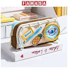 Bóp Viết Vải Stitch Nâu - Ume A83465-W4