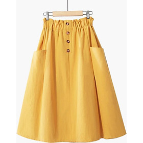 Chân váy chữ A vải kaki cao cấp túi ngang free size mẫu mới nhiều mầu VAY22