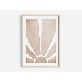 Tranh treo tường | Tranh nghệ thuật trừu tượng -Neutral Boho Sun Print, Abstract Art, Boho Print, Poster Print