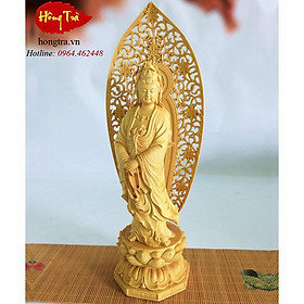 Tượng phật Quan Âm gỗ hoàng dương