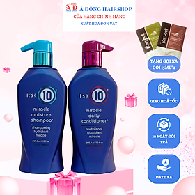 BỘ DẦU GỘI XẢ IT'S A 10 MIRACLE DAILY CAO CẤP SUÔN MƯỢT HÀNG NGÀY CỰC THƠM + GỘI XẢ GÓI KARSEELL 15ML