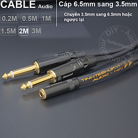 Mua Dây 3.5 sang 6.5 DIY 0.2 đến 5 mét - 6.35mm mono male to 3.5mm female converter cable