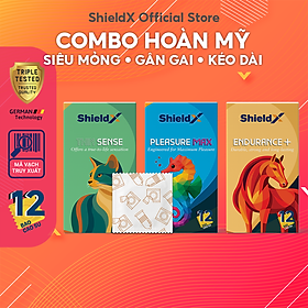 Combo 3 Hộp Bao Cao Su ShieldX - Hộp 12 Cái