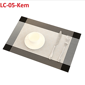 Combo 4 Tấm lót bàn ăn sọc caro KT 30x45cm - LC05