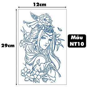 Tờ Xăm Dán Miếng Dán Tattoo 15 Ngày Không Trôi Chống Thấm Nước Tạm Thời Cô gái Tiểu thư cổ đại thời xưa Mĩ nữ Legaxi