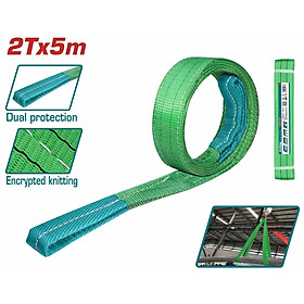 DÂY CÁP VẢI CẨU HÀNG XANH LÁ 2TX5M TOTAL THTWS0205 - HÀNG CHÍNH HÃNG