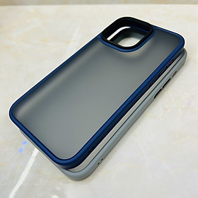 Ốp lưng cho iPhone 15 Pro Max Likgus lưng nhám viền màu- hàng chính hãng