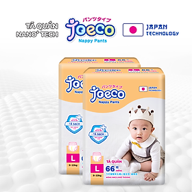 Combo 2 gói tã quần joeco công nghệ nhật size m72/l66/xl60/xxl54