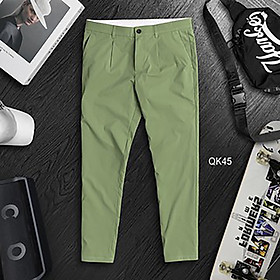 Quần Kaki Nam Chất Cao Cấp Siêu nhẹ Dáng Âu ZERO Phong Cách Công Sở - QK45 RÊU - XL