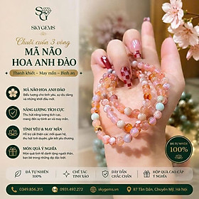 Vòng Tay Hoa Anh Đào 6mm – Chuỗi Hạt Đá Tự Nhiên, Trang Sức Nữ Thanh Lịch, Dễ Phối Đồ