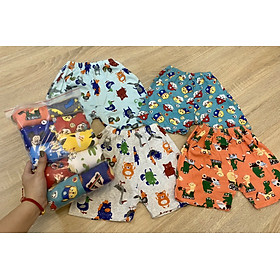 Quần đùi cotton cho bé từ 6 đến 18kg - Set 5 cái