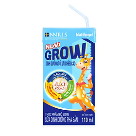 Hình ảnh Thùng sữa pha sẵn Nuvi Grow 110ml - Dinh dưỡng tối ưu chiều cao, thông minh, khoẻ mạnh cho bé trên 1 tuổi