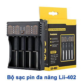 Mua Bộ sạc pin đa năng Pin AA AAA 18650 26650 14500 Pin Lithium ion Ni-MH Lii-402 4 khay