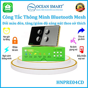 Mua Công Tắc Cảm Ứng Thông Minh Hunonic Premium  Công Tắc Điều Khiển Từ Xa Qua Điện Thoại Viền Vàng - HNPRECD