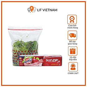 [Hàng ThaiLan] Túi Zip Kháng Khuẩn Đựng Thực Phẩm - Sunzip Anti Virus - Size L