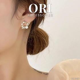 Bông tai nữ dáng nhỏ cánh bướm Aretha thời trang xinh xắn ORI ACCESSORIES B457